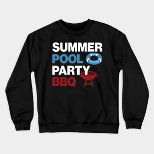 Summer Pool Party BBQ Crewneck Sweatshirt